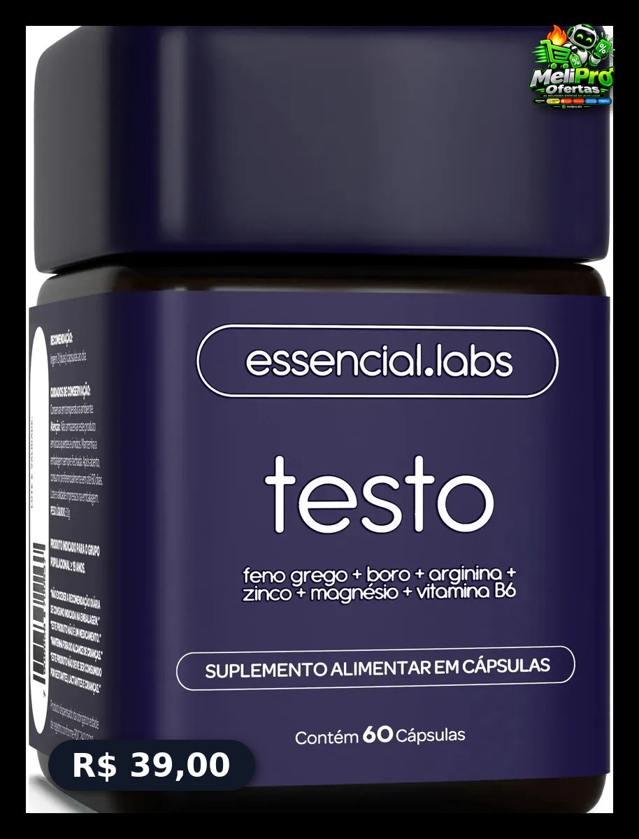 Testo Essencial - Precursor da Testosterona 60caps