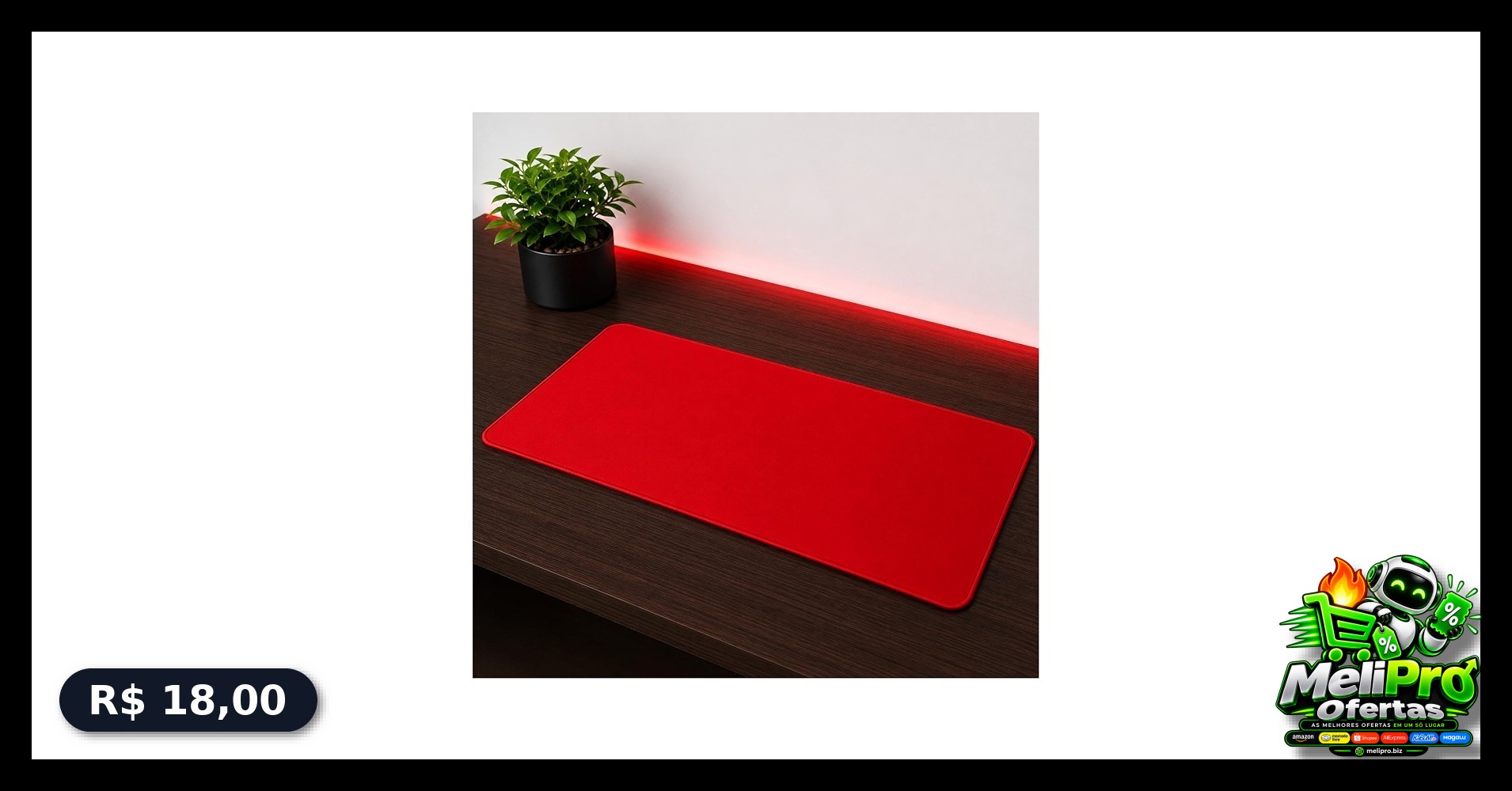 Mouse Pad Couro 680mm x 300mm Material de Couro Qualidade Premium Dupla Face Elegância Conforto e Alta Durabilidade (Ver