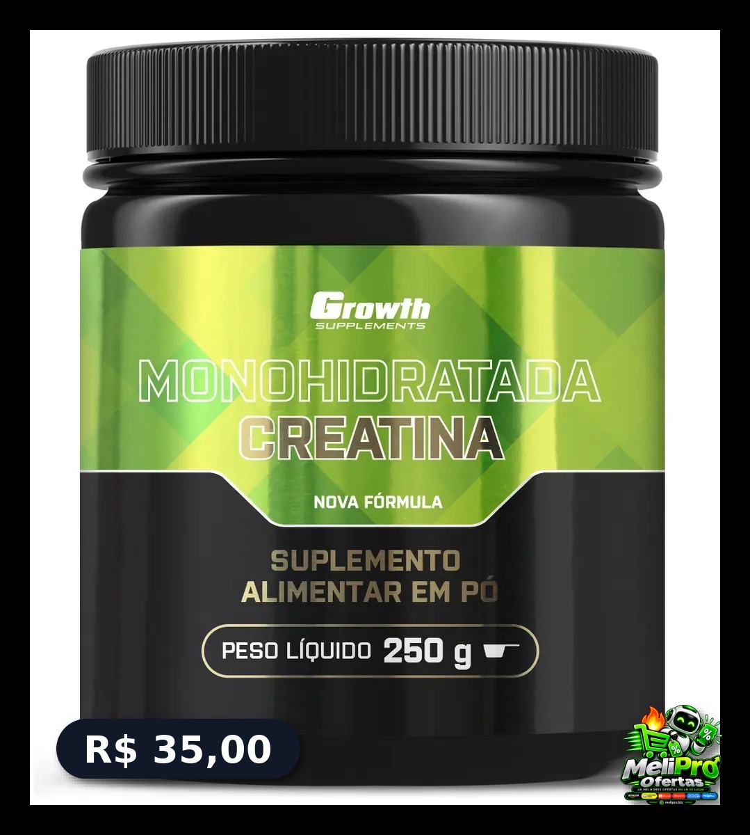 Creatina 100% Pura 250g Growth Supplements