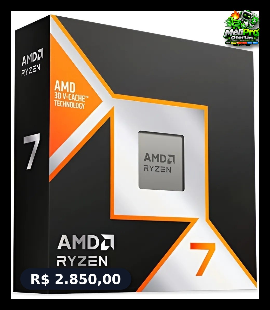 Processador Amd Ryzen 7 9800x3d 104mb 4.7ghz - 5.2ghz