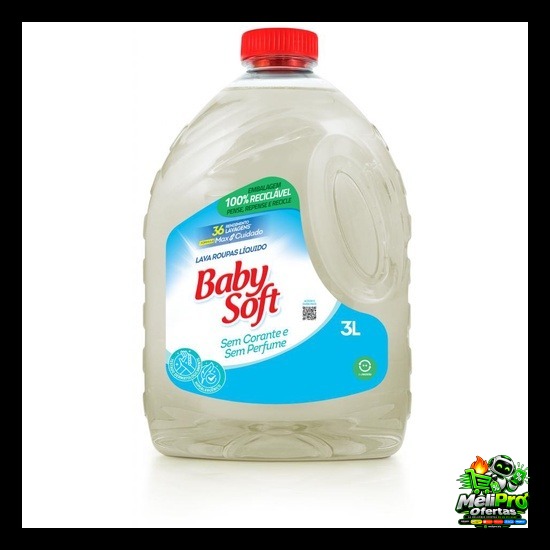 Lava Roupas Hipoalergênico Baby Soft Max Cuidado - 3L