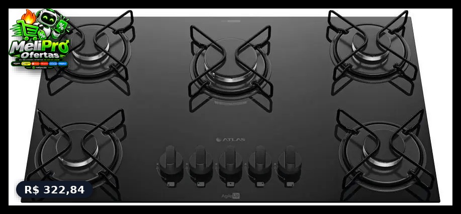 Cooktop 5 Bocas Atlas Agile Up