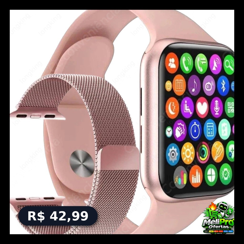Smartwatch Relógio Inteligente com Tela Infinita e 2 Alças
