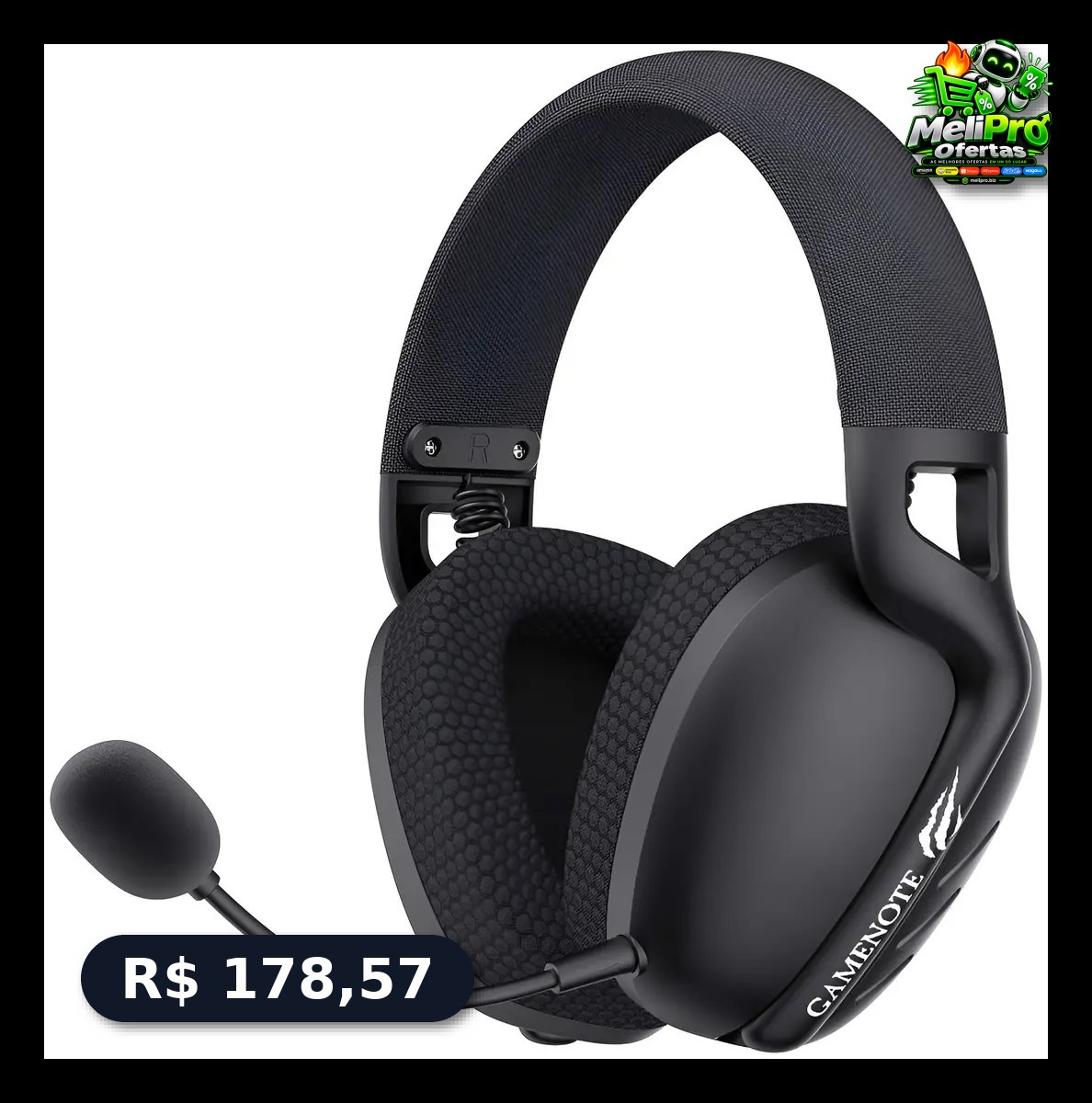 Fone De Ouvido Preto Havit Gamenote Fuxi-h6 - Black