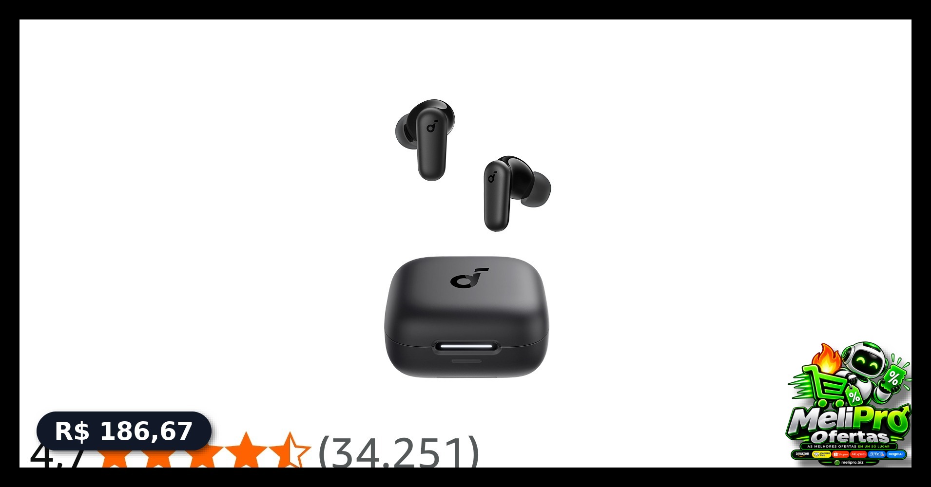 soundcore P30i da Anker, ANC Fone de Ouvido Bluetooth 5.4 Sem Fio, TWS