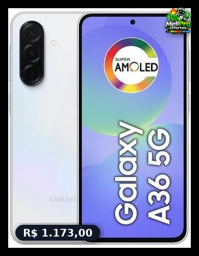Smartphone Samsung Galaxy A36 5G 128GB 6GB RAM Câmera Tripla de até 50MP Selfie de 12MP IP67 Super AMOLED 6.7'' NFC Recu