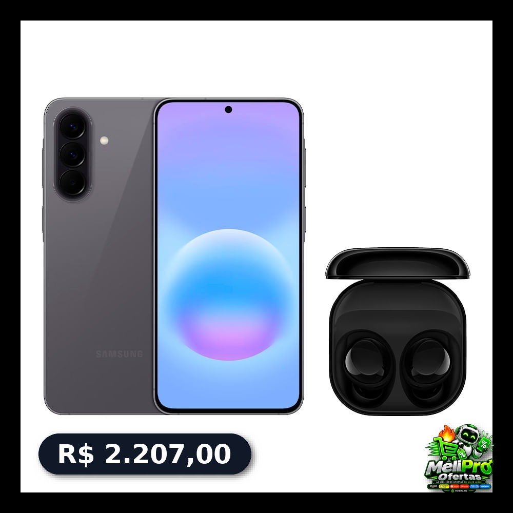 Galaxy A57 5G (256GB) - Cinza + Galaxy Buds Core - Preto